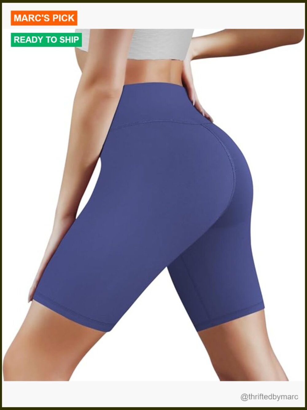 High Waisted Compression Biker Shorts 8" Buttery Soft Workout Yoga